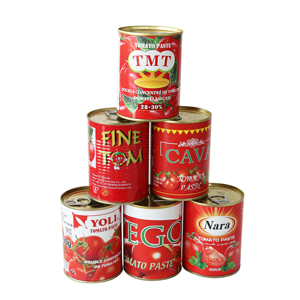 Restaurant halal tomato paste bulk price 400g choice high quality canned organic tomato paste for af, 500