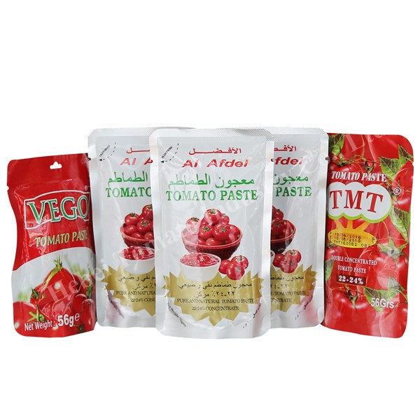 sachet tomato paste 22-24%